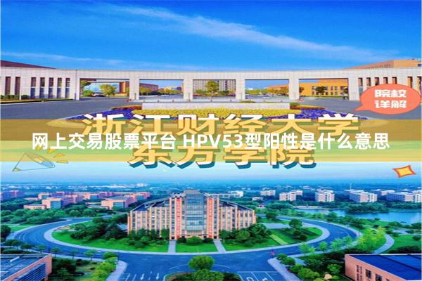 网上交易股票平台 HPV53型阳性是什么意思